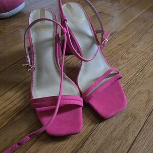Sam Edelman Pink Suede Strappy Heels